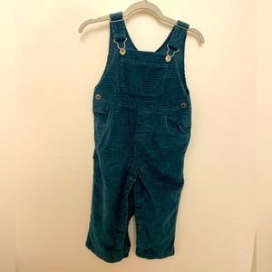 Vintage Green corduroy overalls 24 Month Small Creations